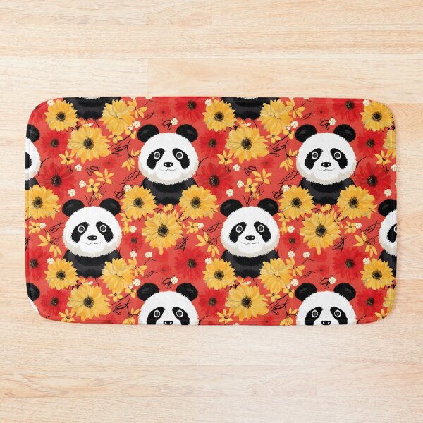 Item preview, Red and Yellow Cute Panda Composite Overlay Pattern #3 designed and sold by ARTficiallyAnon.