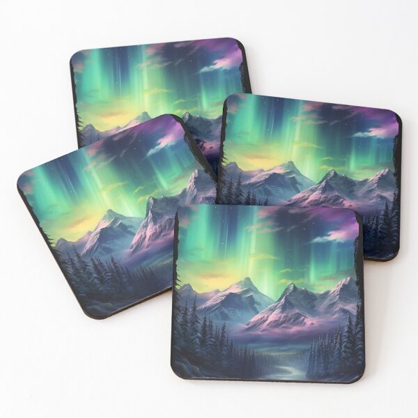 Item preview, Northern Light Aurora Borealis Scenery Mountains Rivers Trees designed and sold by NLTees.