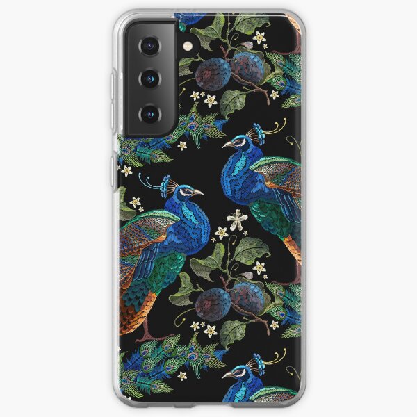 Embroidery peacocks Samsung Galaxy Soft Case