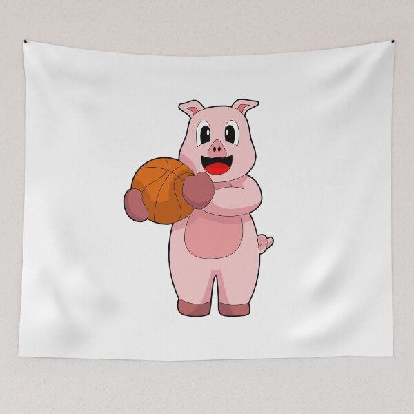 Item preview, Pig Basketball player Basketball designed and sold by Snabdesign84.