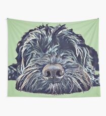 Cockapoo Pop Art - Green Wall Tapestry