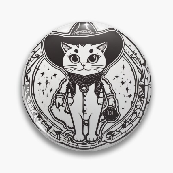 Item preview, Enticing Cowboy Cat Emblem designed and sold by CattosInHattos.