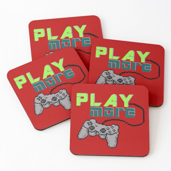 Item preview, Play More Gaming Remote Pixel Art Design designed and sold by Fun Funky Designs.