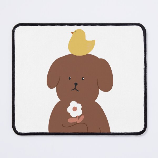 Item preview, Cute Brown Dog with Bird designed and sold by sleepycharis.