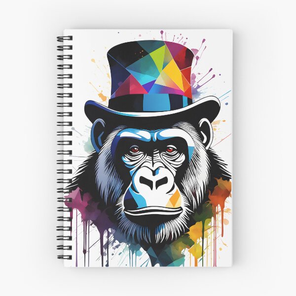 Aperçu de l'œuvre Dapper Gorilla Résumé multicolore créée et vendue par Darren Wilkes.