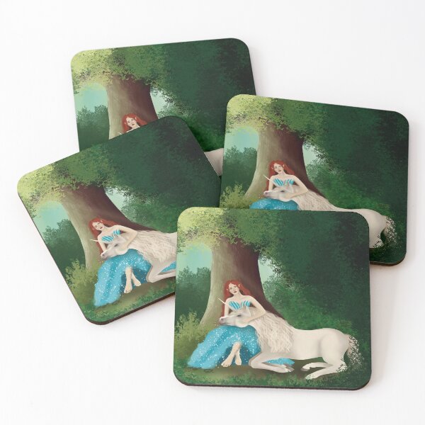 Item preview, Elf & Unicorn | llustration designed and sold by Enchantedbox.