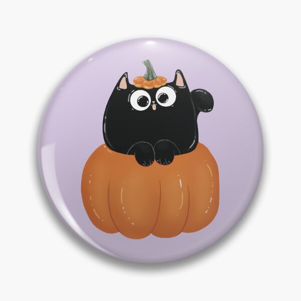 Item preview, Black Cat In A Pumpkin Print designed and sold by Julia Sol.