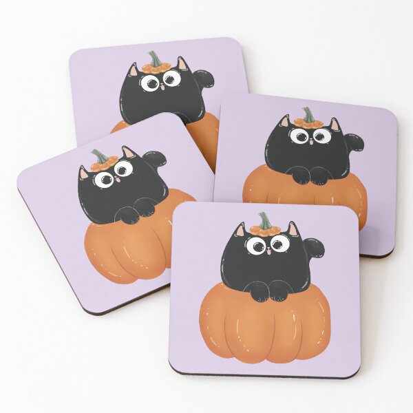 Item preview, Black Cat In A Pumpkin Print designed and sold by Julia Sol.