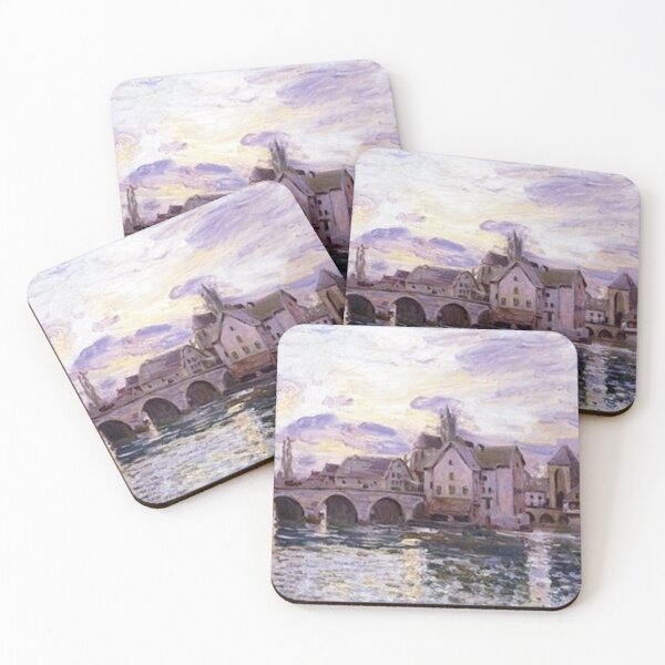 Item preview, The Bridge at Moret at Sunset by Alfred Sisley designed and sold by tomorrowsart.
