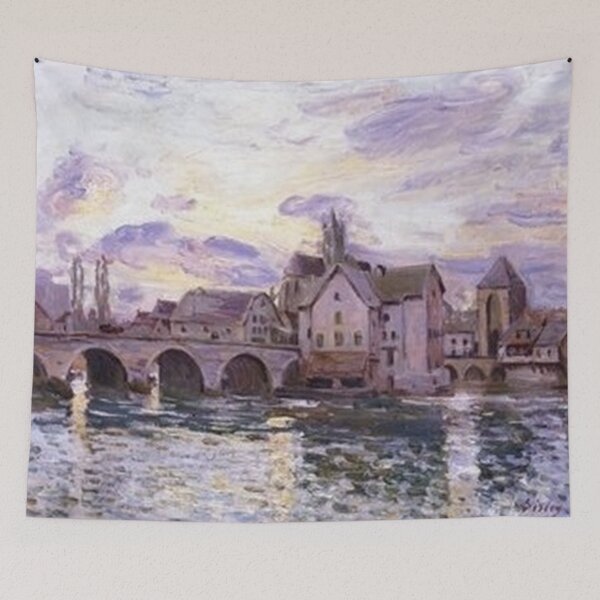 Item preview, The Bridge at Moret at Sunset by Alfred Sisley designed and sold by tomorrowsart.