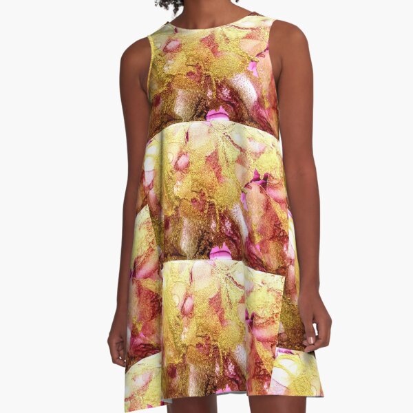 Item preview, Pink and gold abstract designed and sold by Marcella Chapman.