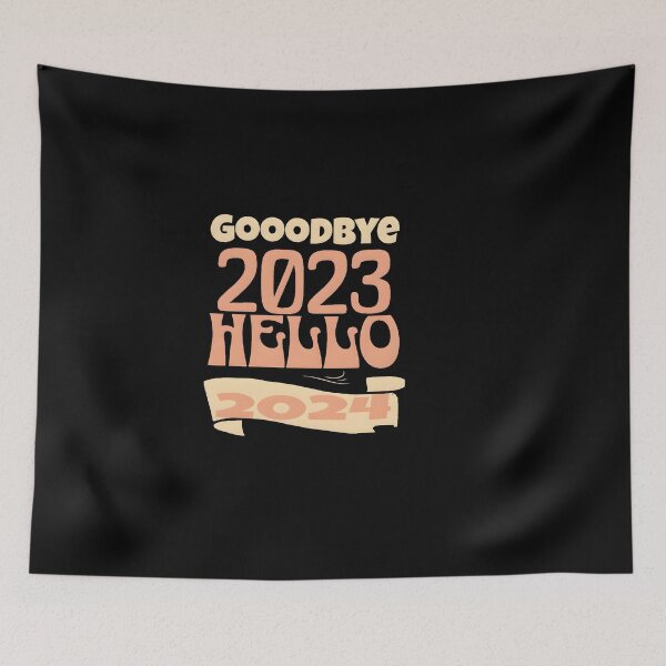 Item preview, Goodbye 2023 Hello 2024 New Year's Eve designed and sold by GalaxyGraffiti.