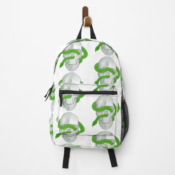 Item preview, skull with green snake  designed and sold by AlexsArtSpace.