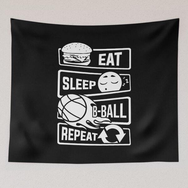 Artikelvorschau, Eat Sleep Basketball Repeat - B-Ball Ballsport entworfen und verkauft von anziehend.