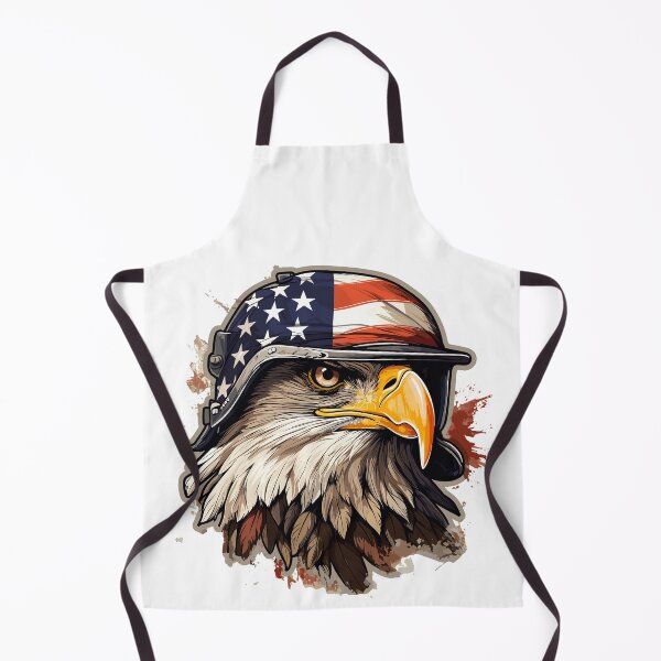 Item preview, Veterans Day - Eagle with helmet and American flag designed and sold by Raskal-Print.