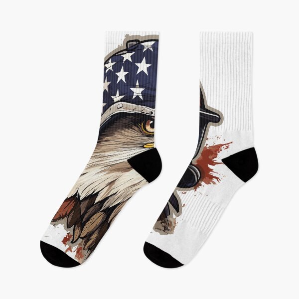 Item preview, Veterans Day - Eagle with helmet and American flag designed and sold by Raskal-Print.