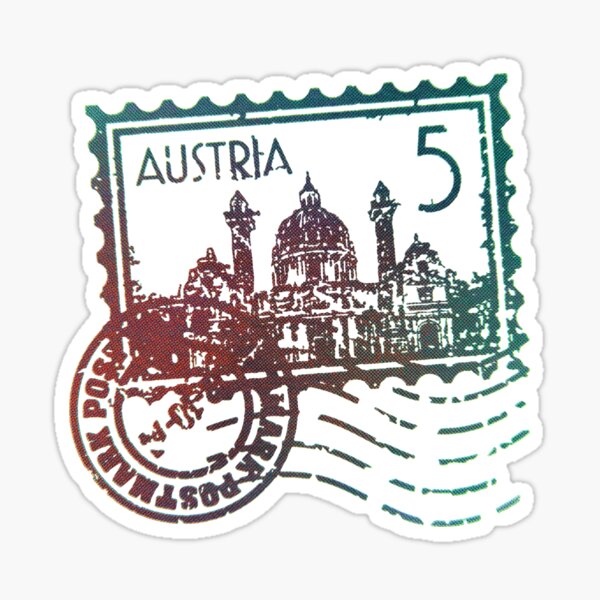 Item preview, Austria Stamp designed and sold by bubbliciousart.
