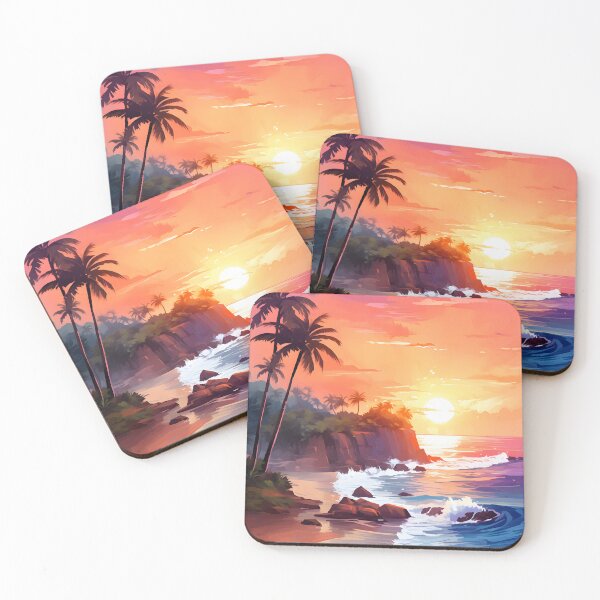 Item preview, Dusk Delight: Watercolor Seaside Sunset designed and sold by Shirtastically.