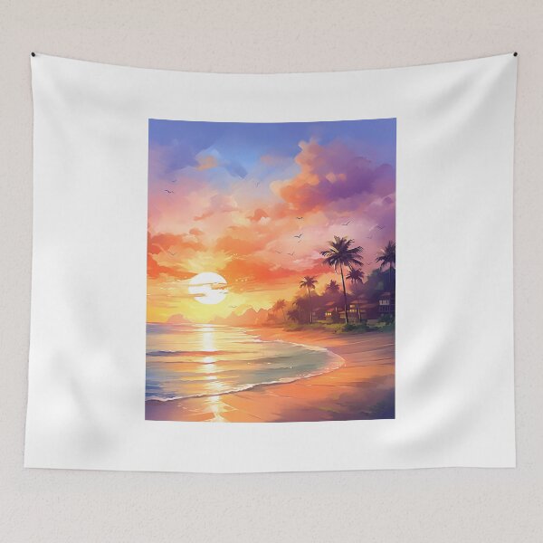 Item preview, Sunset Serenity: A Seaside Watercolor designed and sold by Shirtastically.