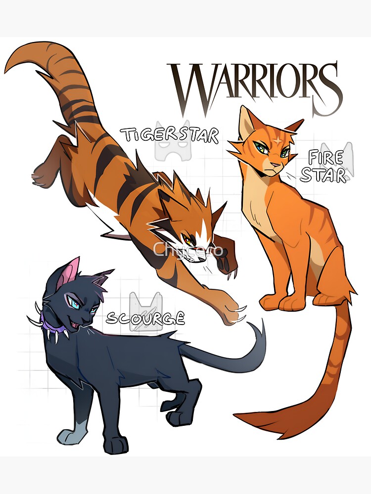 Warrior cats pattern 2 Sticker for Sale by strawbebehmod