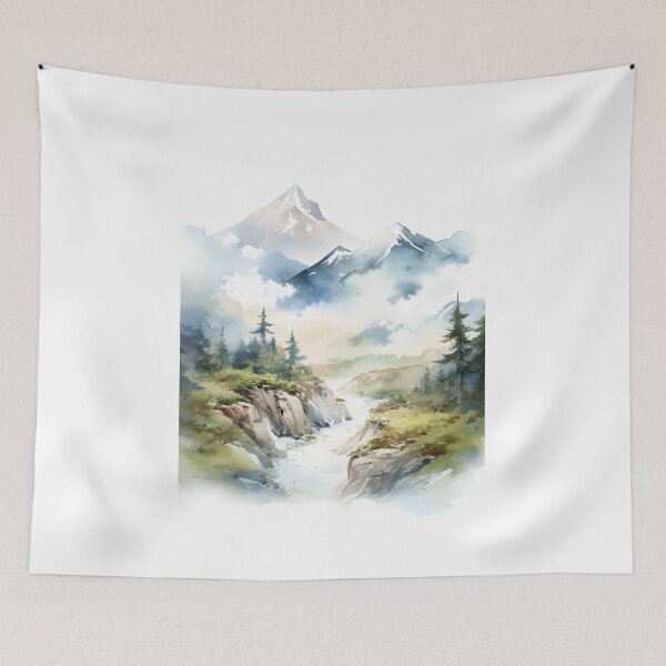 Item preview, Majestic Peaks: Mountain Watercolor designed and sold by Shirtastically.
