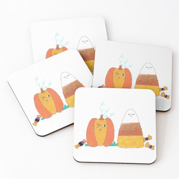 Item preview, Kawaii Pumpkin with Candy corn designed and sold by GreatGrayStudio.