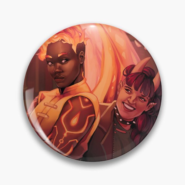 Item preview, a phoenix and a demon walk into a library designed and sold by mgeekingout.