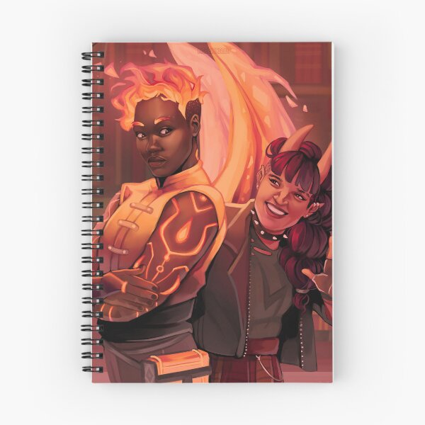 Item preview, a phoenix and a demon walk into a library designed and sold by mgeekingout.