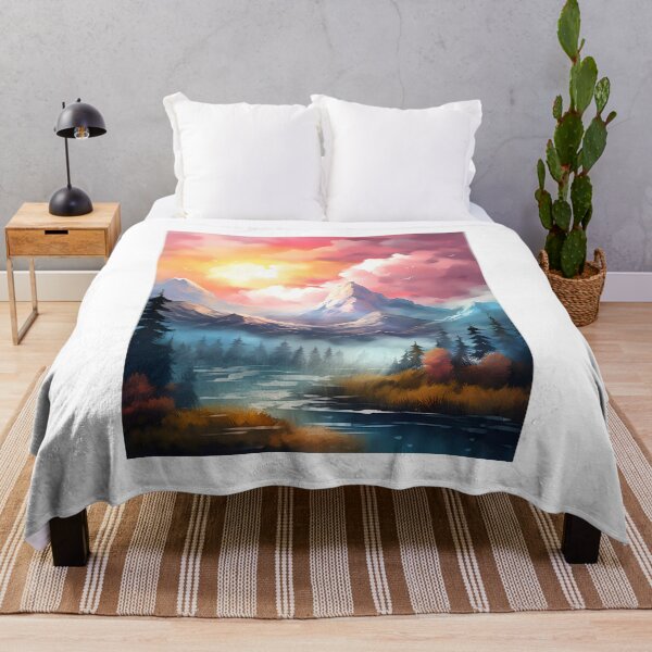 Item preview, Peak Panorama: Watercolor Mountain Landscape designed and sold by Shirtastically.
