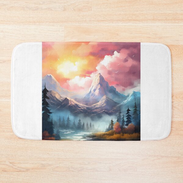 Item preview, Peak Panorama: Watercolor Mountain Landscape designed and sold by Shirtastically.