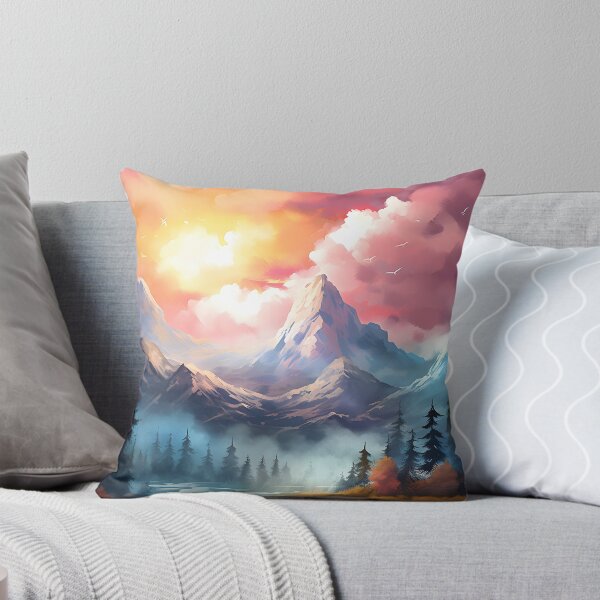 Item preview, Peak Panorama: Watercolor Mountain Landscape designed and sold by Shirtastically.