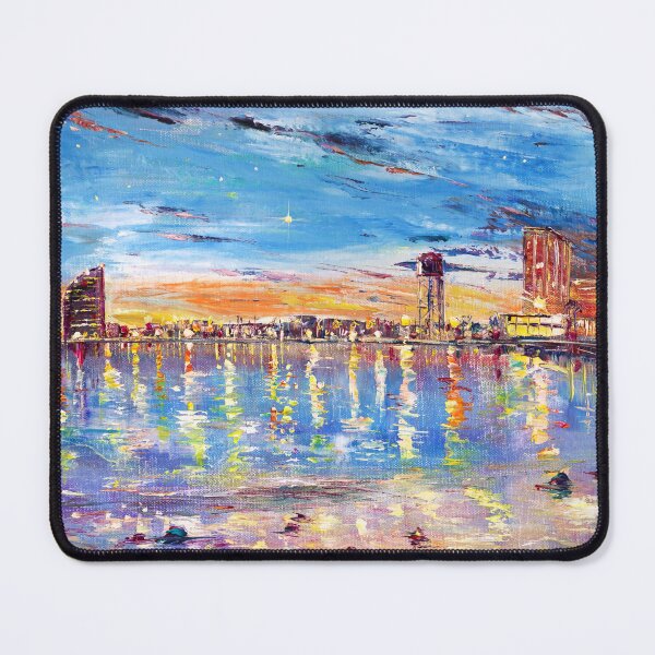 Item preview, Barceloneta Beach at Night designed and sold by Natalia_Shchip.