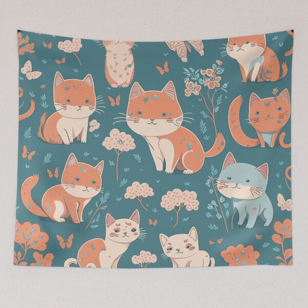 Item preview, Cute Friendly Cats designed and sold by Dragon2700.