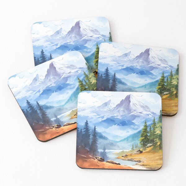 Item preview, Mountain Majesty: A Landscape Watercolor designed and sold by Shirtastically.