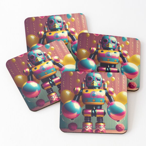 Item preview, Kitsch Retro Toy Robot Birthday designed and sold by GooGooPop.
