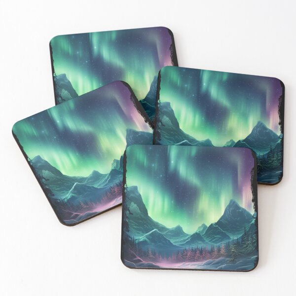 Item preview, Northern Light Aurora Borealis Scenery Mountains Rivers Trees designed and sold by NLTees.
