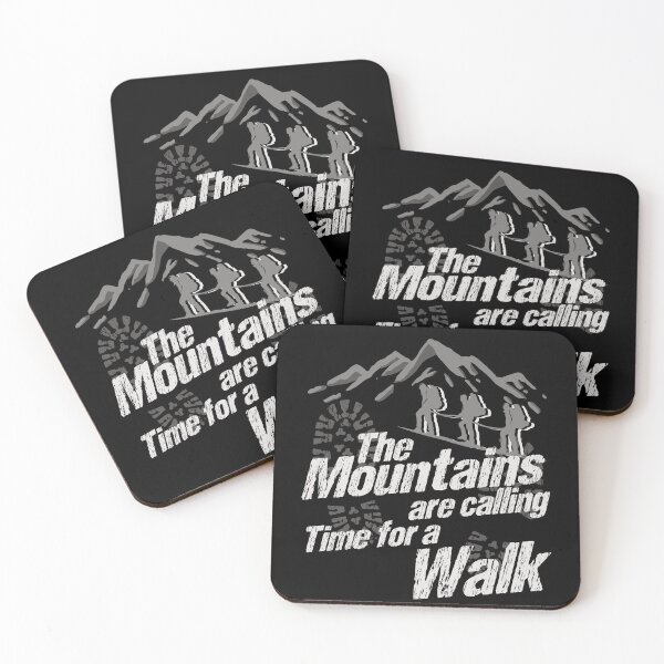 Item preview, Hiking mountains are calling vintage funny saying designed and sold by MaximWundersee.