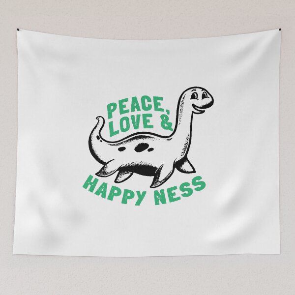 Item preview, Loch Ness Monster Peace, Love, and Happy Ness  designed and sold by The Junto Shop.