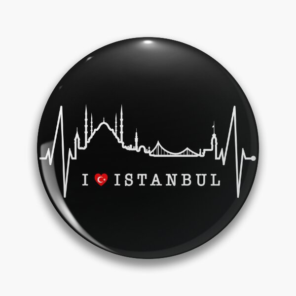 Item preview, Istanbul Skyline Heartbeat Turkey Blue Mosque Love Istanbul designed and sold by EDcreations.