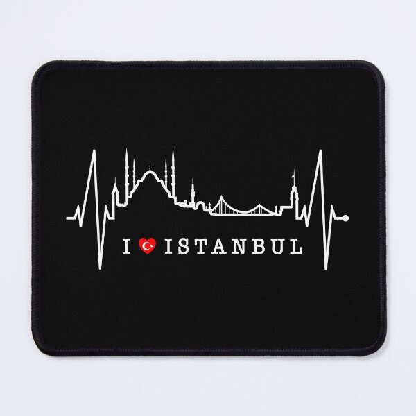 Item preview, Istanbul Skyline Heartbeat Turkey Blue Mosque Love Istanbul designed and sold by EDcreations.
