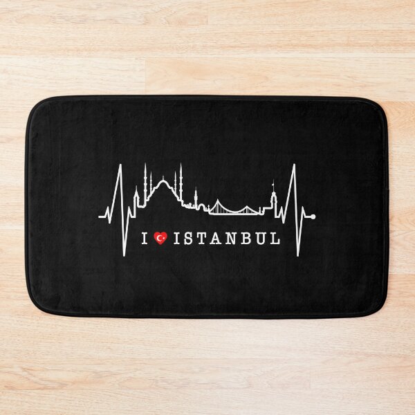 Item preview, Istanbul Skyline Heartbeat Turkey Blue Mosque Love Istanbul designed and sold by EDcreations.