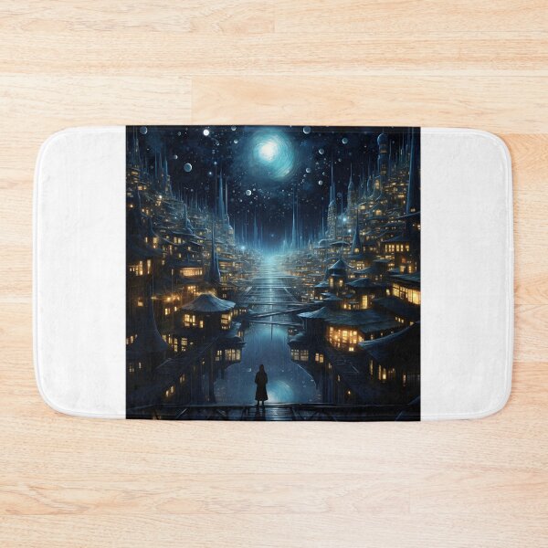Item preview, Nocturnal Mirage: Surrealist Cityscape designed and sold by Shirtastically.