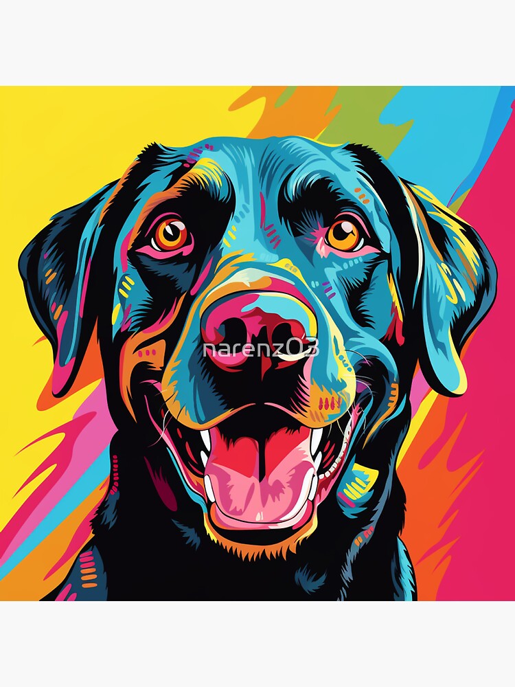 Poster chien XXL – Décoration murale pop art pour la maison et le bureau.