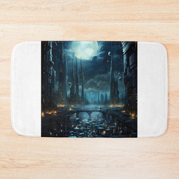 Item preview, Dream City: Surrealist Night View designed and sold by Shirtastically.