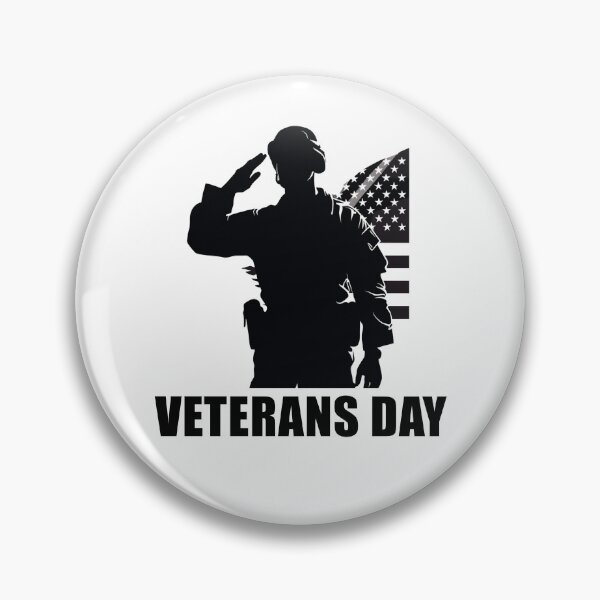Item preview, Veterans Day - Saluting Soldier Silhouette Black/White designed and sold by Raskal-Print.