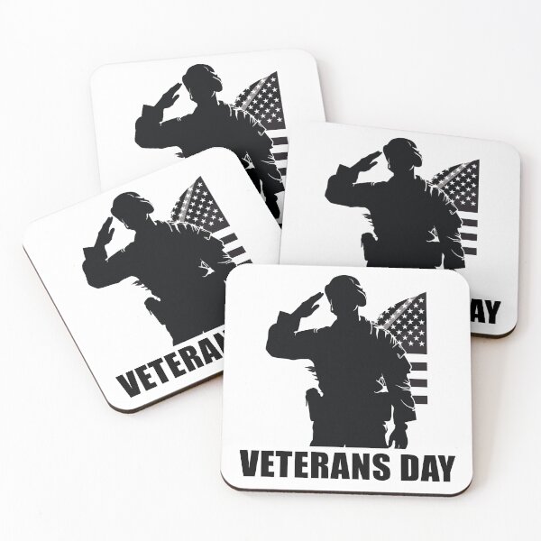 Item preview, Veterans Day - Saluting Soldier Silhouette Black/White designed and sold by Raskal-Print.
