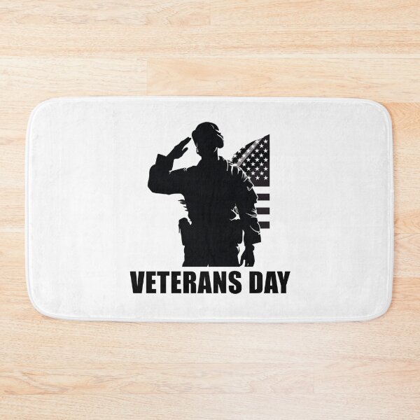 Item preview, Veterans Day - Saluting Soldier Silhouette Black/White designed and sold by Raskal-Print.