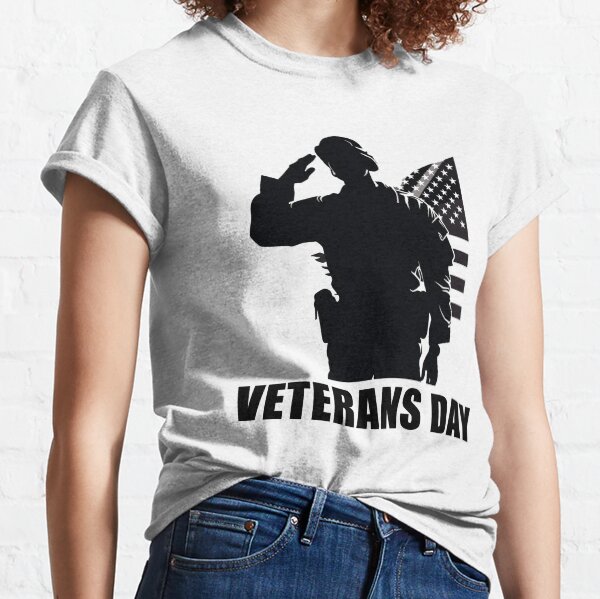 Item preview, Veterans Day - Saluting Soldier Silhouette Black/White designed and sold by Raskal-Print.