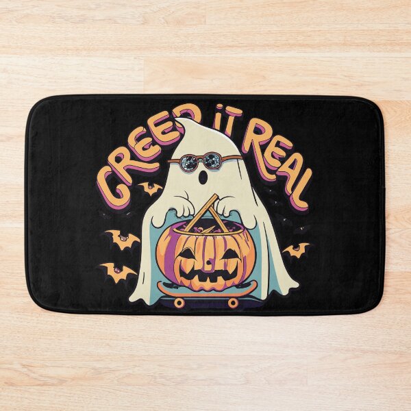 Item preview, Creep It Real Skateboarding Ghost Retro Halloween Costume designed and sold by limos.