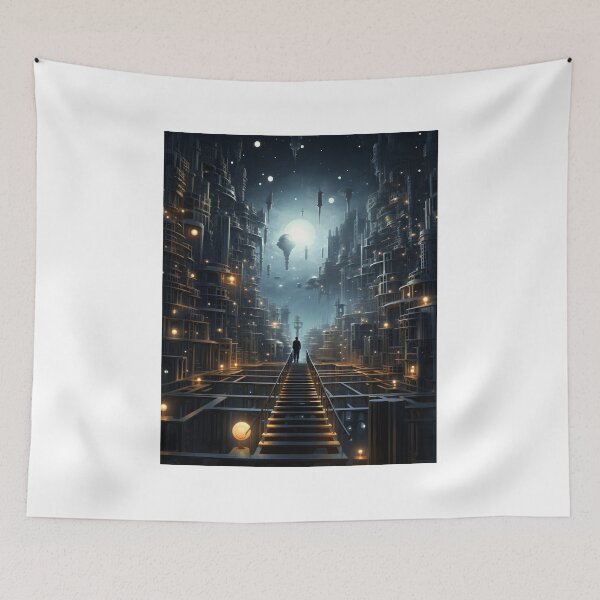 Item preview, Surreal Skylines: Night Cityscape Art designed and sold by Shirtastically.